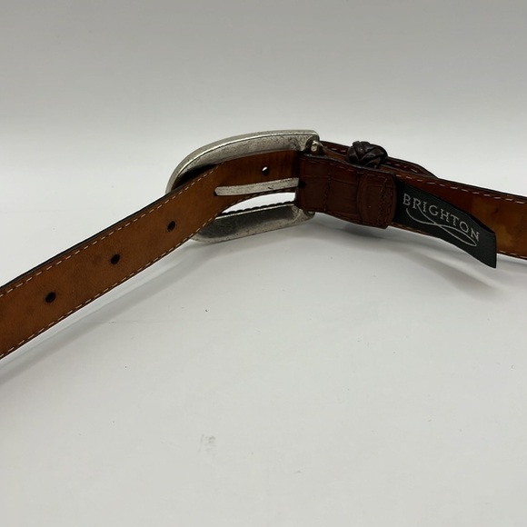 Vintage Brighton Two Tone Brown Leather and Leather Braid Size M 30 - Picture 8 of 12